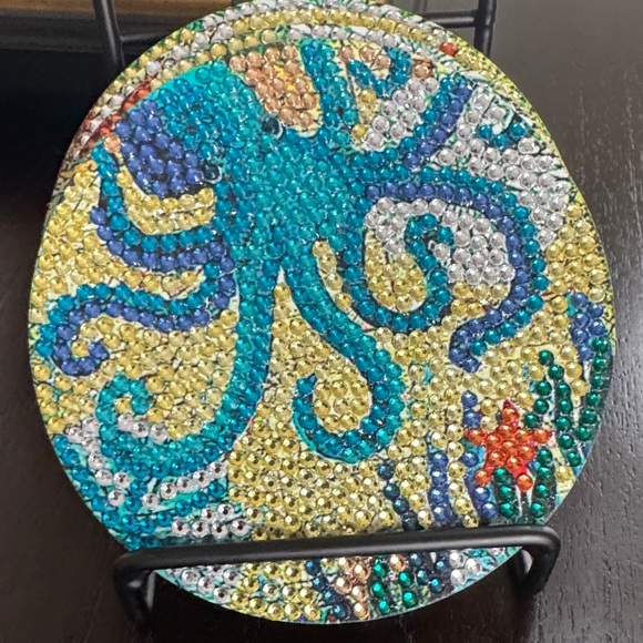 Handcrafted Coastal Diamond Art Coasters – Ocean Theme | Set of 4 - Picture 2 of 6